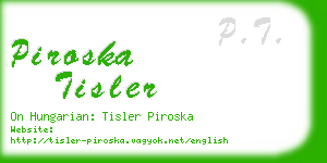 piroska tisler business card